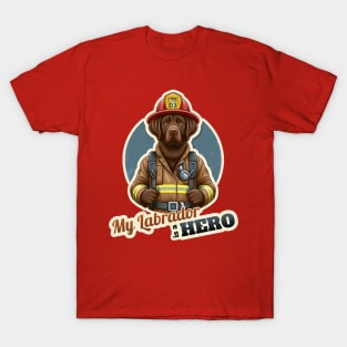 Labrador Retriever Fireman T-Shirt